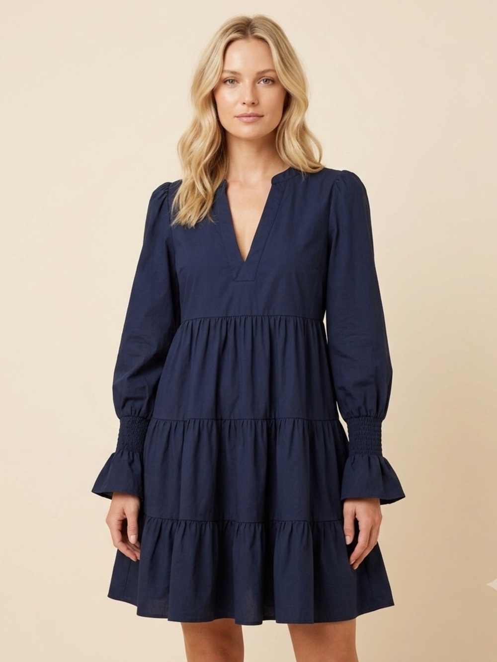 Tuckernuck Pomander Place Navy Blue 100% Cotton Poplin Kenzo Dress Small